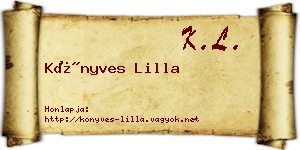 Könyves Lilla névjegykártya